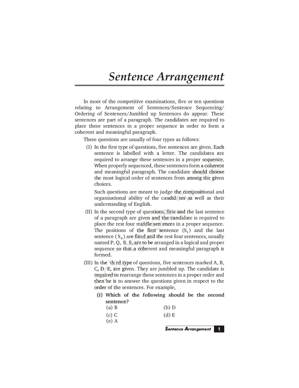 Study Material For CAT Sentence Arrangement - Page 2