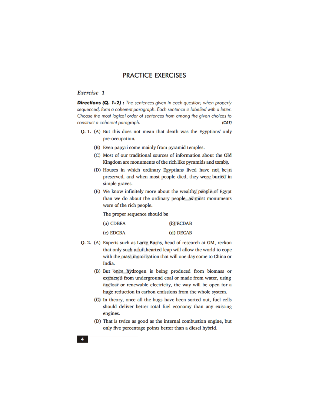 Study Material For CAT Sentence Arrangement - Page 5