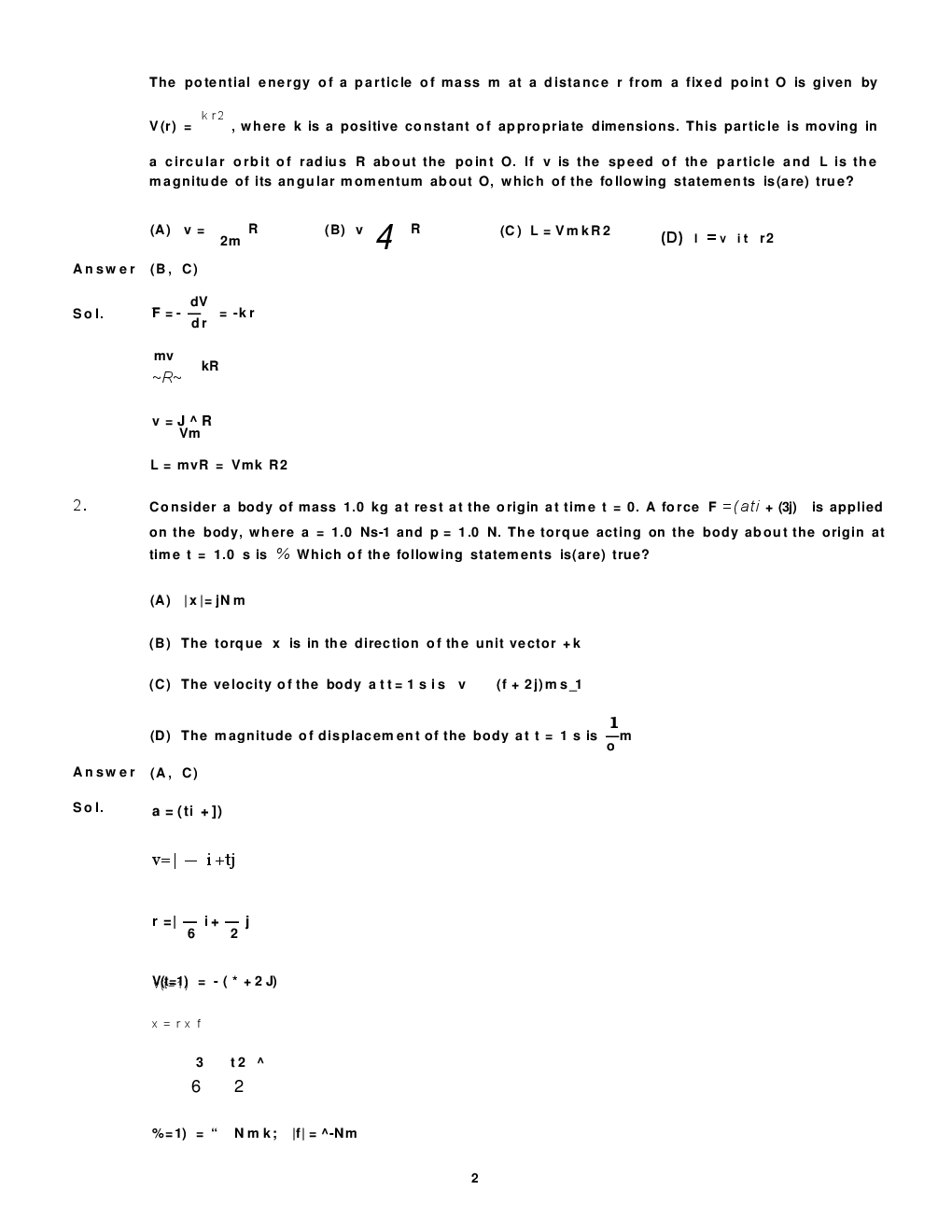 JEE Advanced 2018 Question Paper-1 With Solutions (Physics, Chemistry & Mathematics) - Page 3