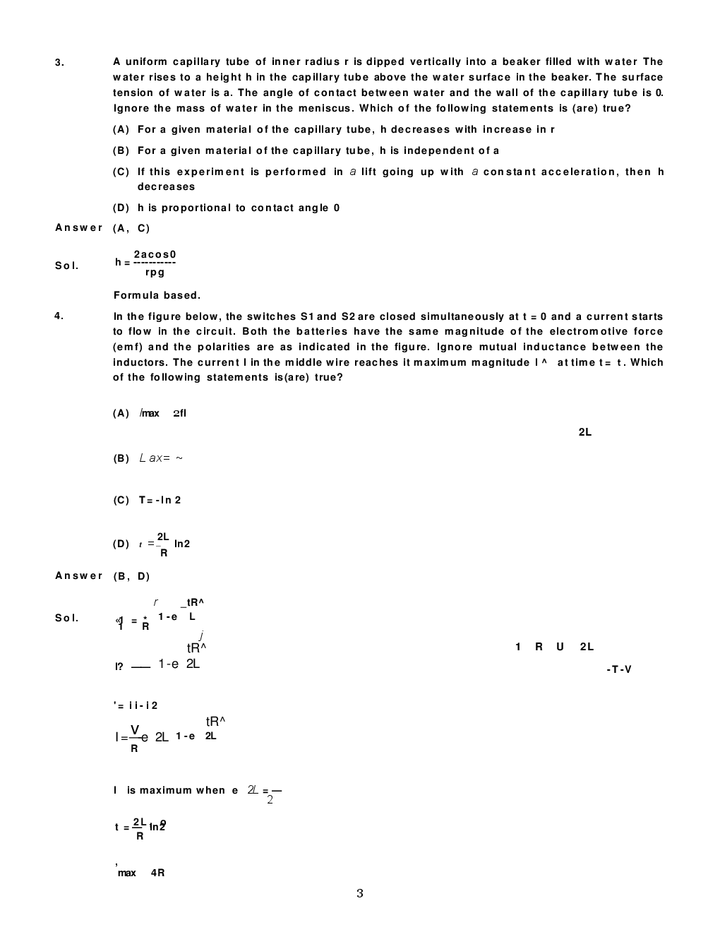 JEE Advanced 2018 Question Paper-1 With Solutions (Physics, Chemistry & Mathematics) - Page 4