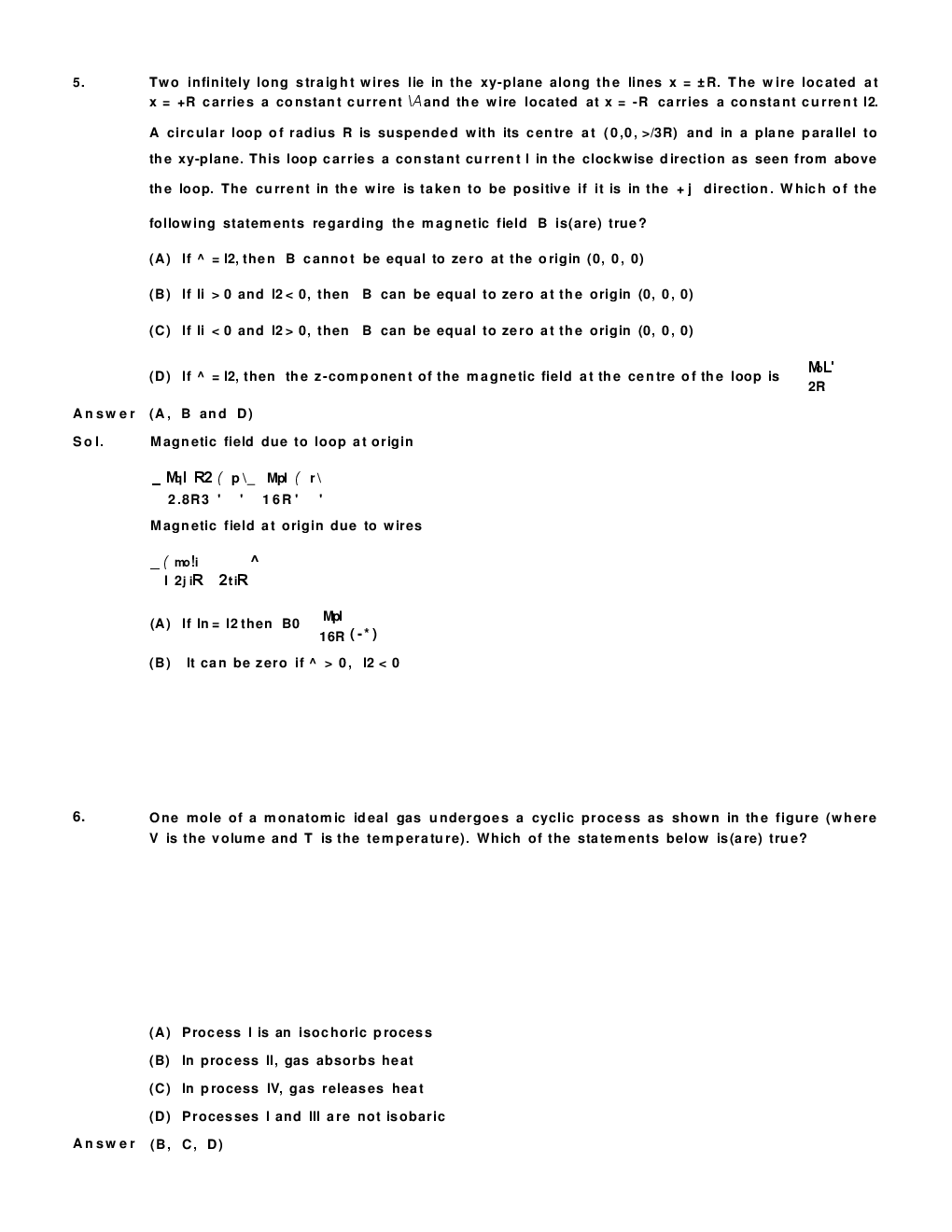 JEE Advanced 2018 Question Paper-1 With Solutions (Physics, Chemistry & Mathematics) - Page 5