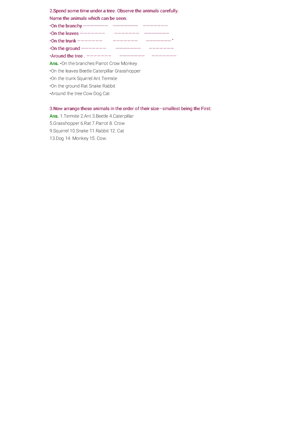 NCERT Solution For Class 3 Looking Around (EVS) - Page 4