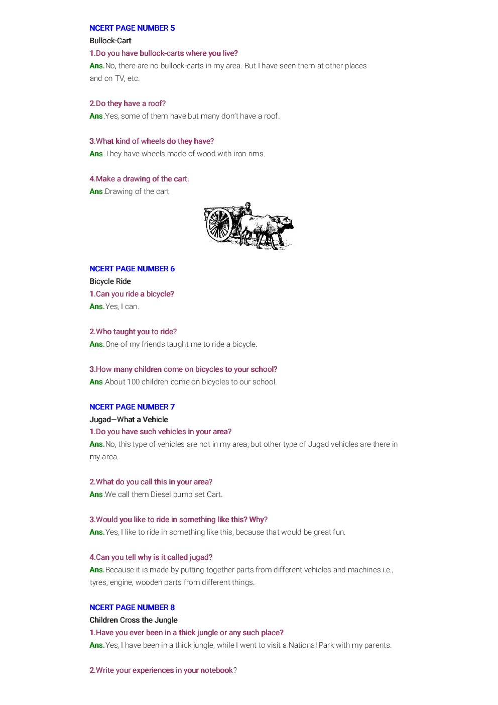 NCERT Solution For Class 4 Looking Around (EVS) - Page 5