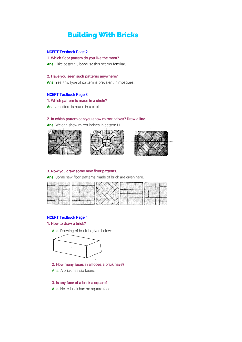 NCERT Solution For Class 4 Maths - Page 2