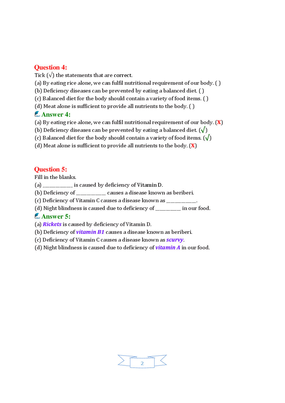 NCERT Solution For Class 6 Science - Page 5