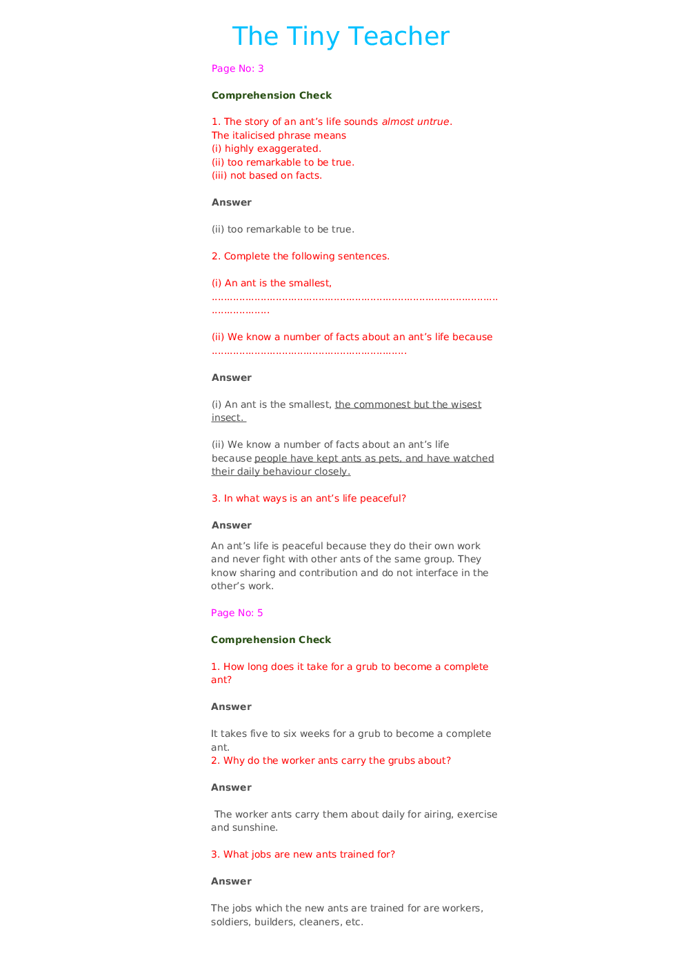 NCERT Solution For Class 7 An Alien Hand - Page 2