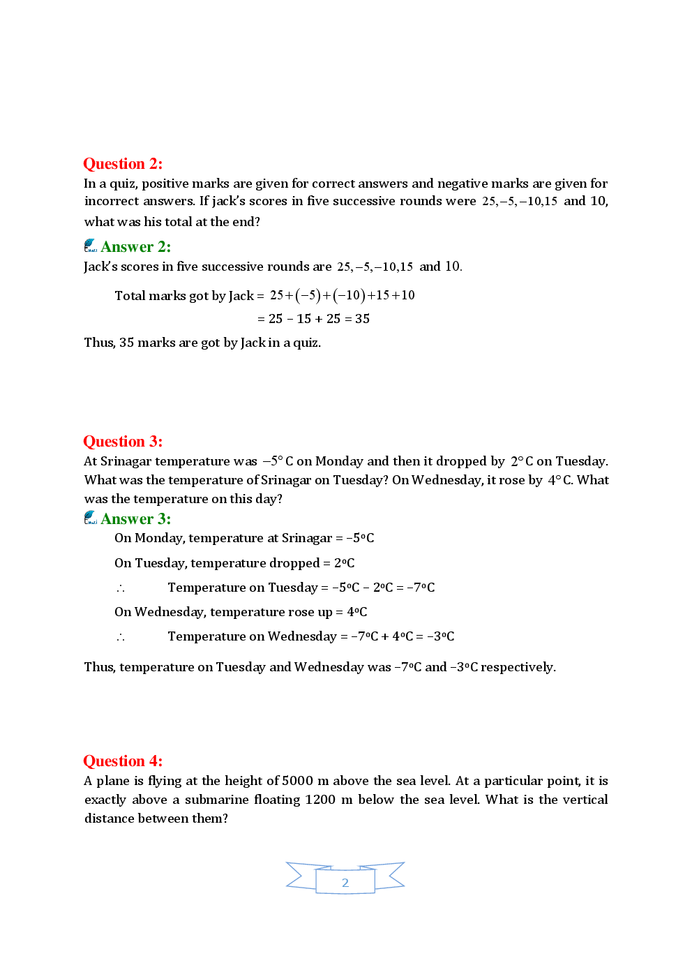 NCERT Solution For Class 7 Maths - Page 3