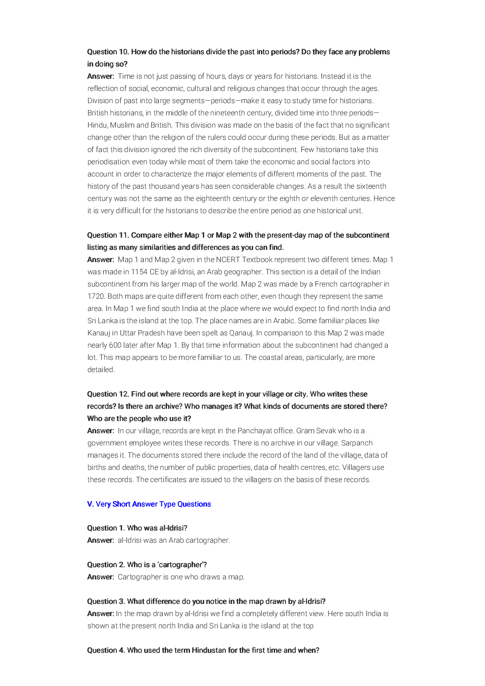 NCERT Solution For Class 7 Our Pasts II - Page 4