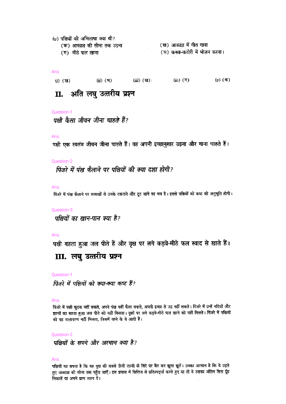 NCERT Solution For Class 7 Vasant (Hindi) - Page 5