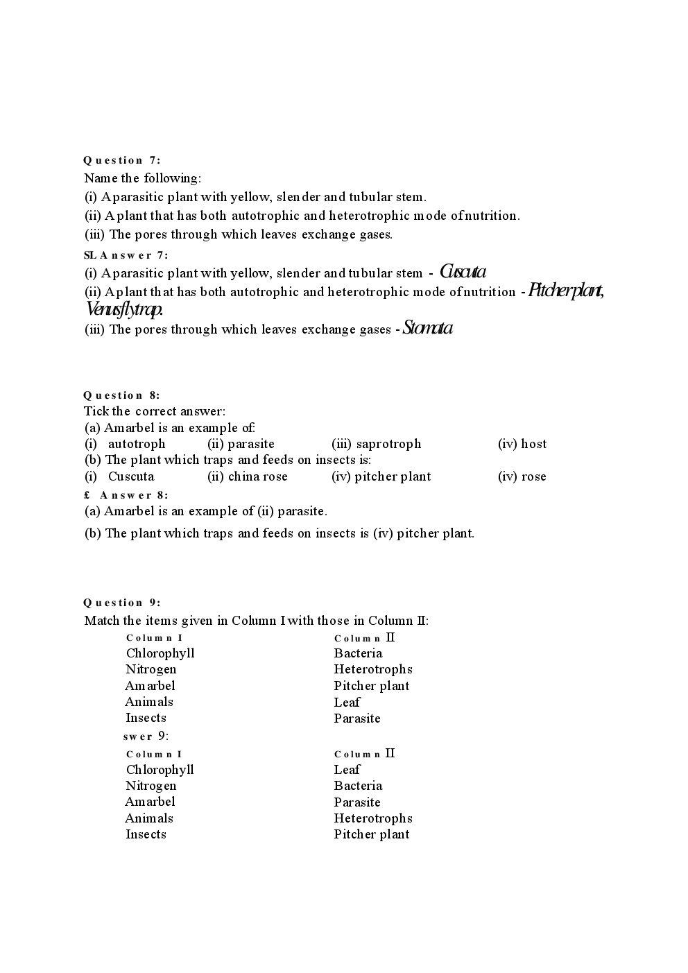 NCERT Solution For Class 7 Science - Page 5