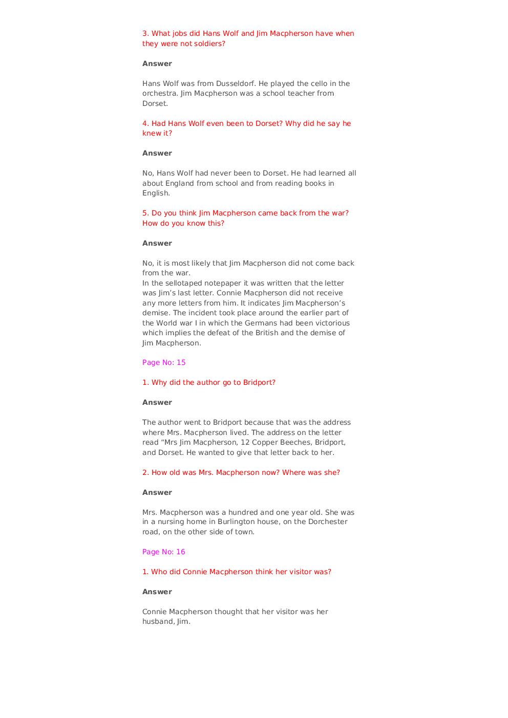 NCERT Solution For Class 8 Honeydew - Page 3