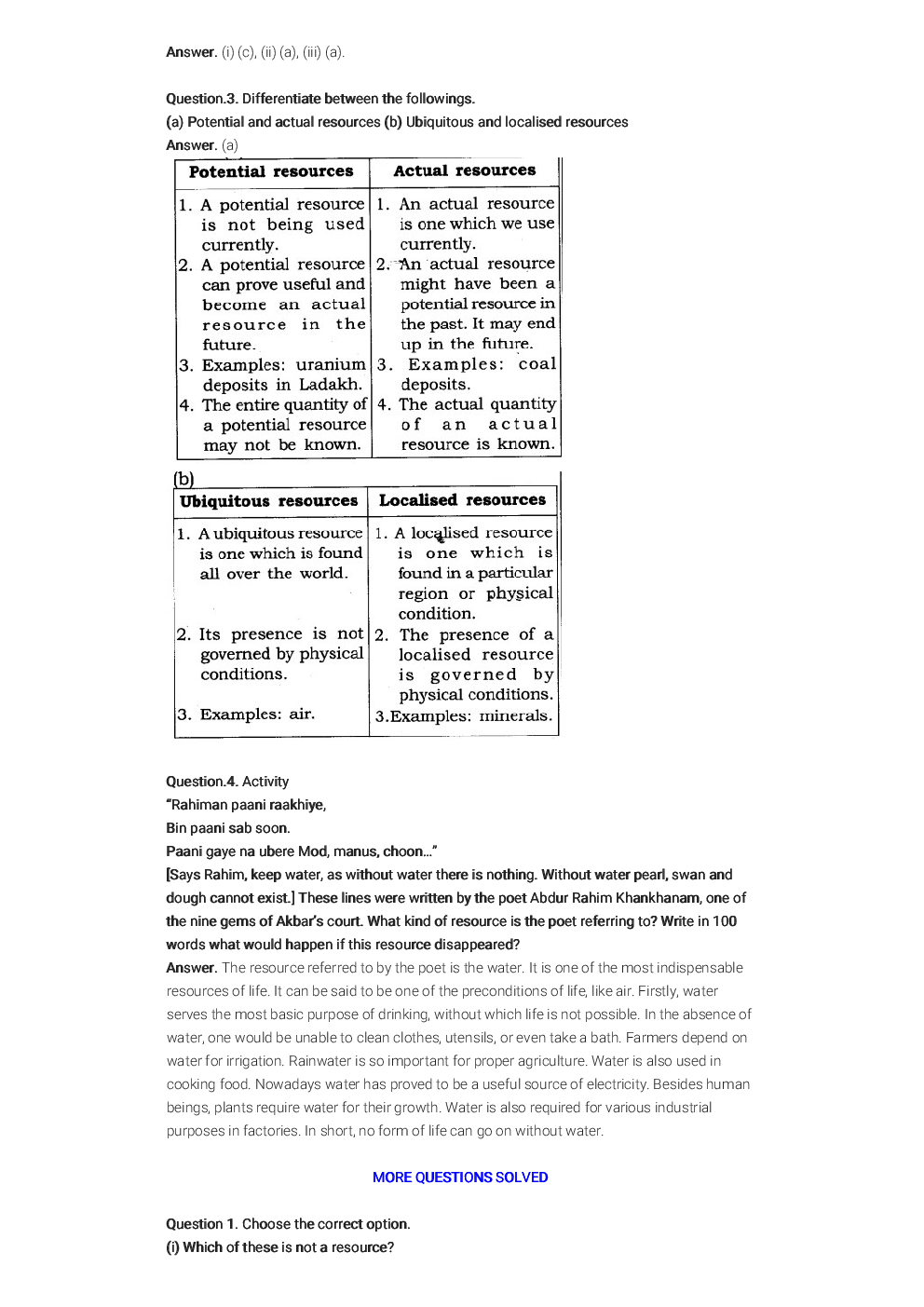 NCERT Solution For Class 8 Resources And Development (Geography) - Page 3