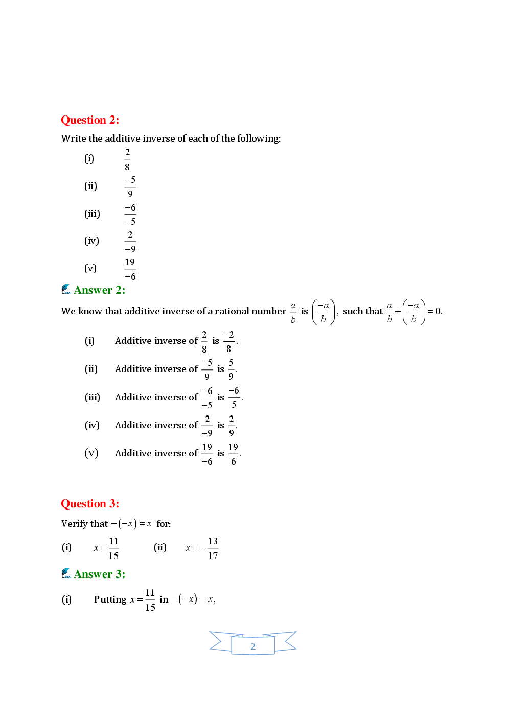 NCERT Solution For Class 8 Maths - Page 3