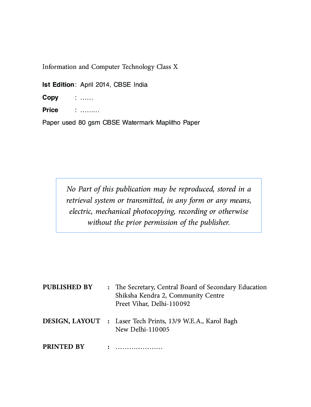 NCERT Textbook For Class 10 Information And Computer Technology - Page 3