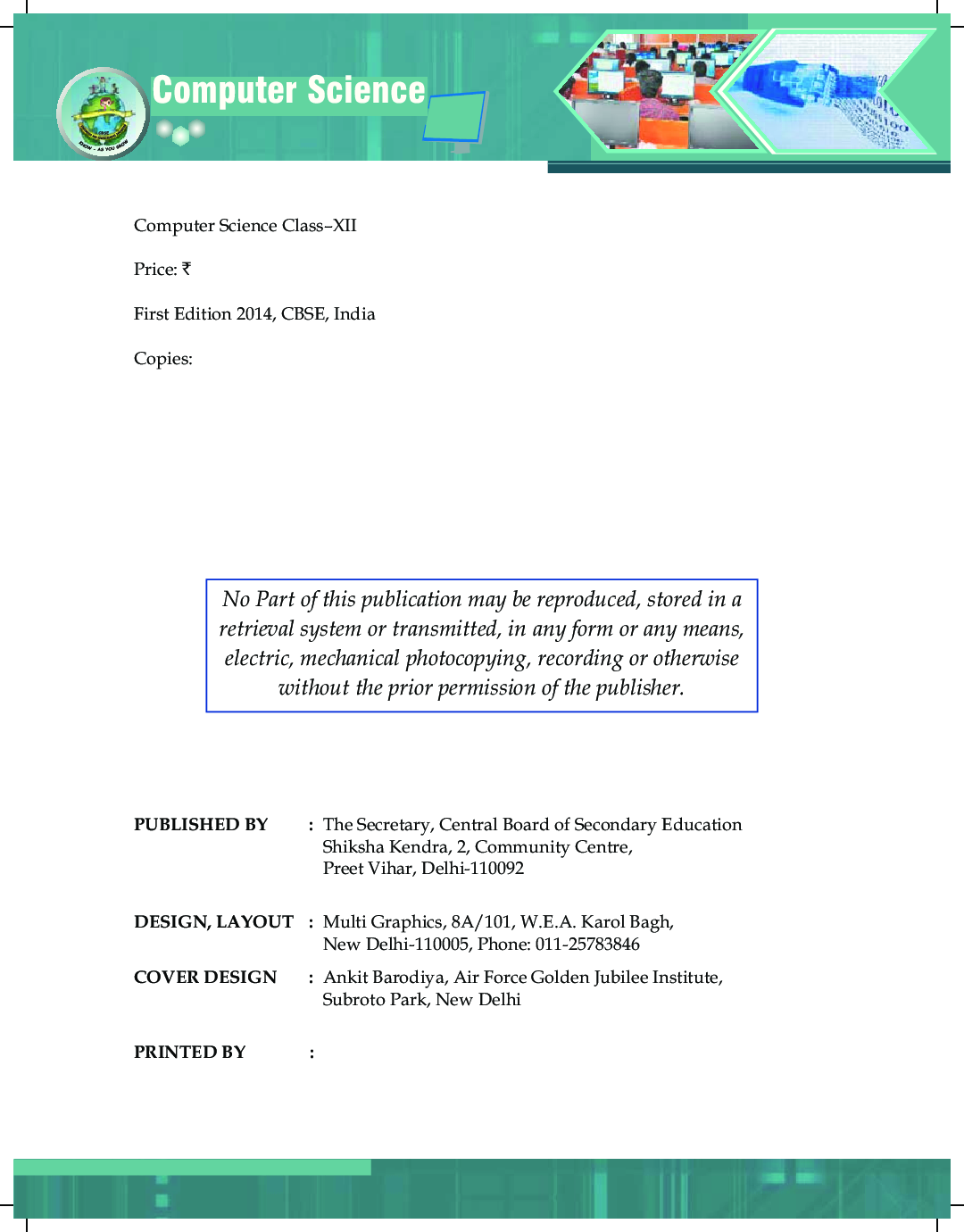 NCERT Textbook For Class 12 Computer Science Python - Page 4