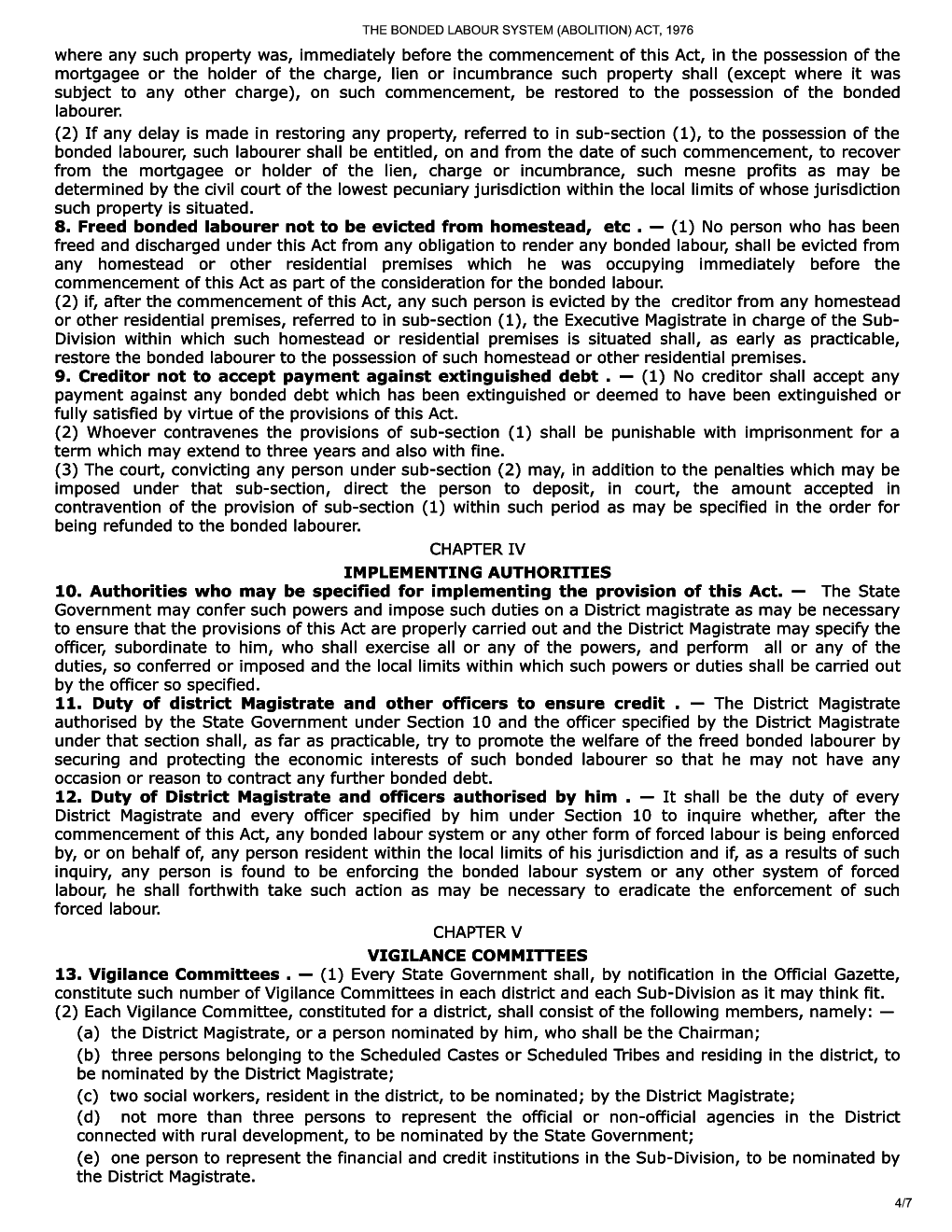 The Bonded Labour System (Abolition) Act, 1976 - Page 5