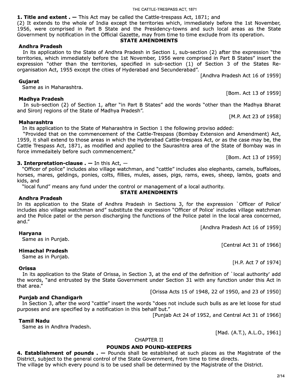 The Cattle-Trespass Act, 1871 - Page 3