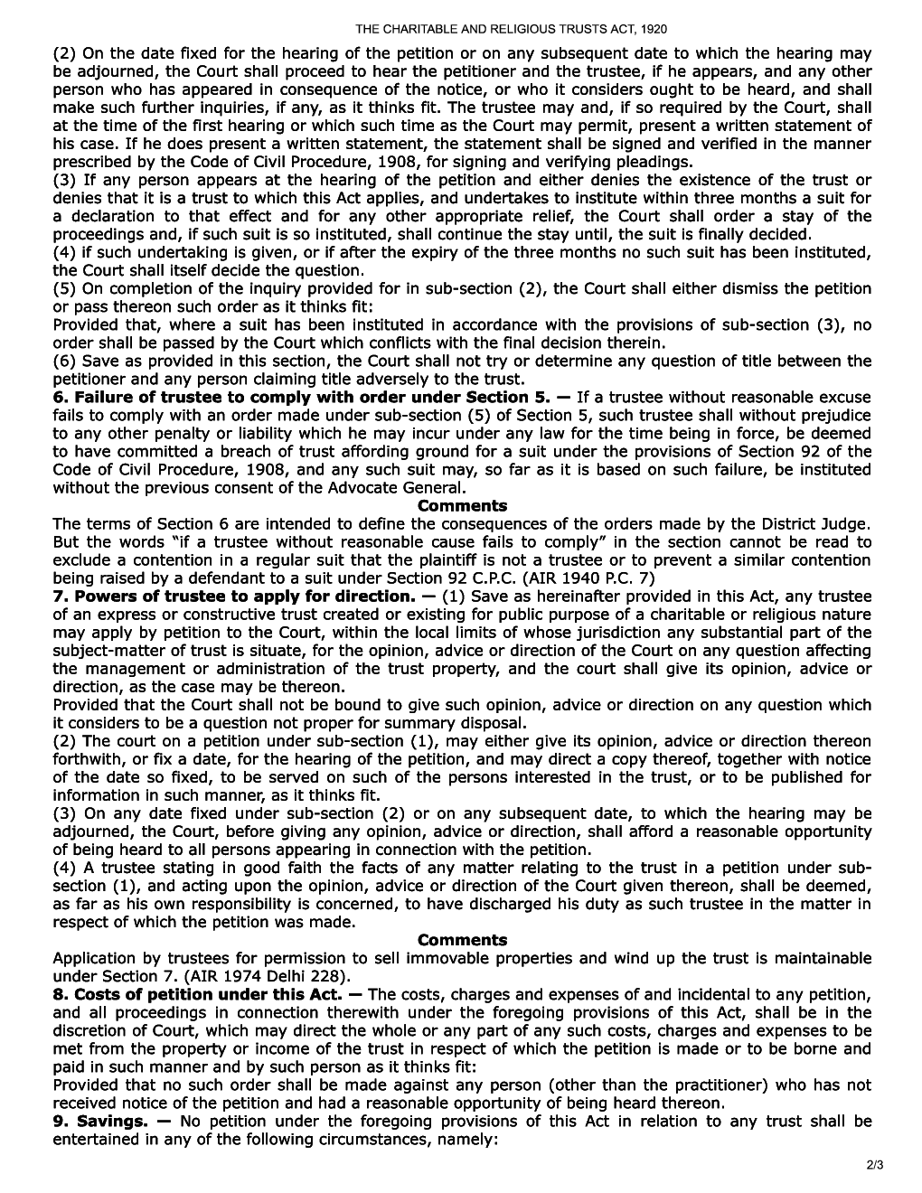 The Charitable And Religious Trusts Act, 1920 - Page 3