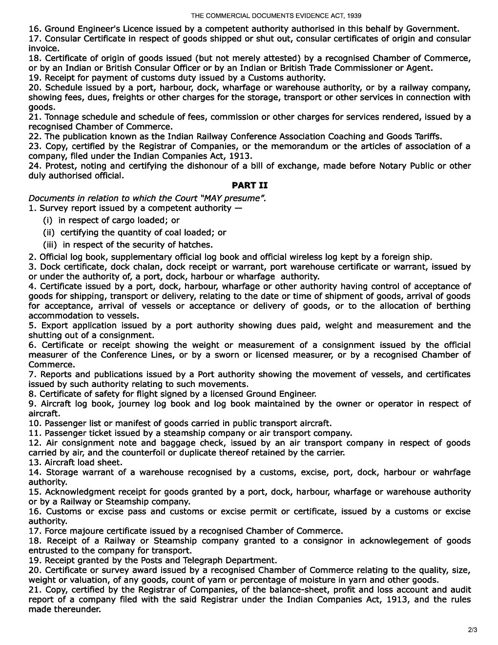 The Commercial Documents Evidence Act, 1939 - Page 3