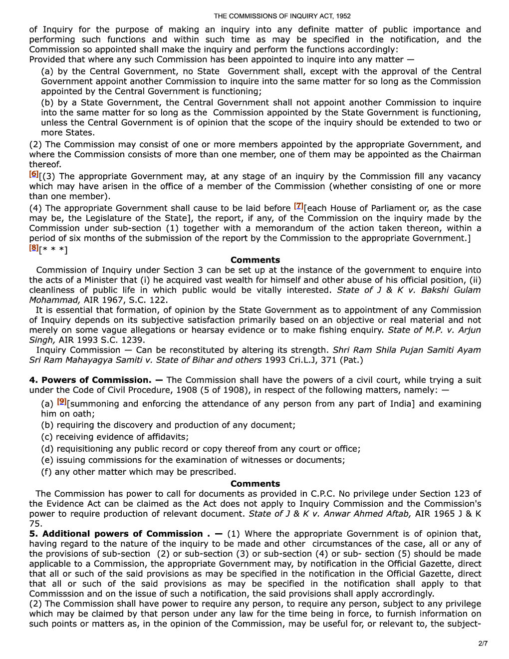 The Commissions Of Inquiry Act, 1952 - Page 3