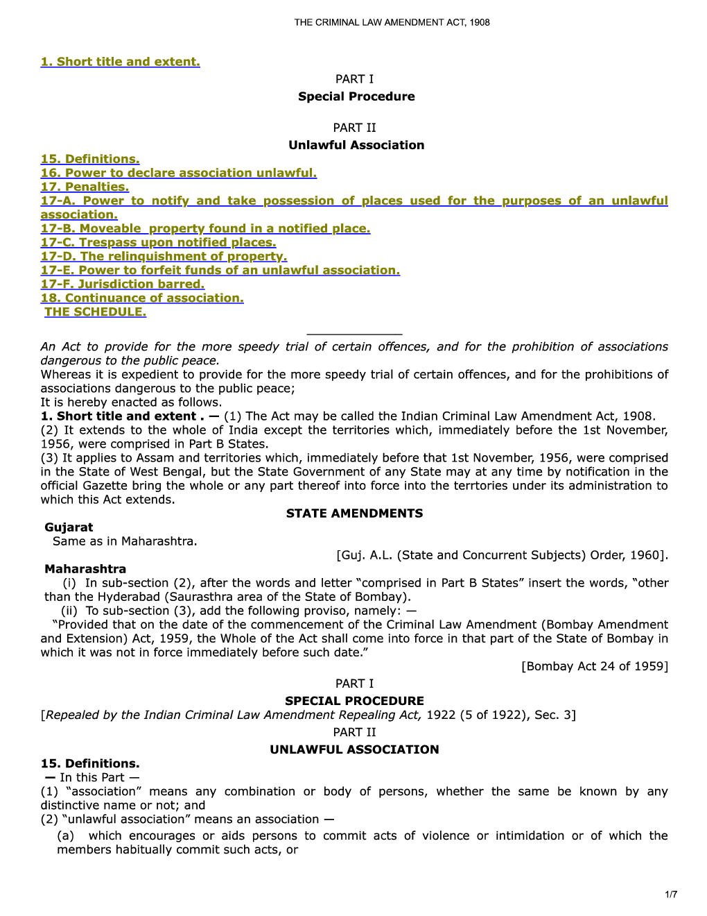 The Criminal Law Amendment Act, 1908 - Page 2
