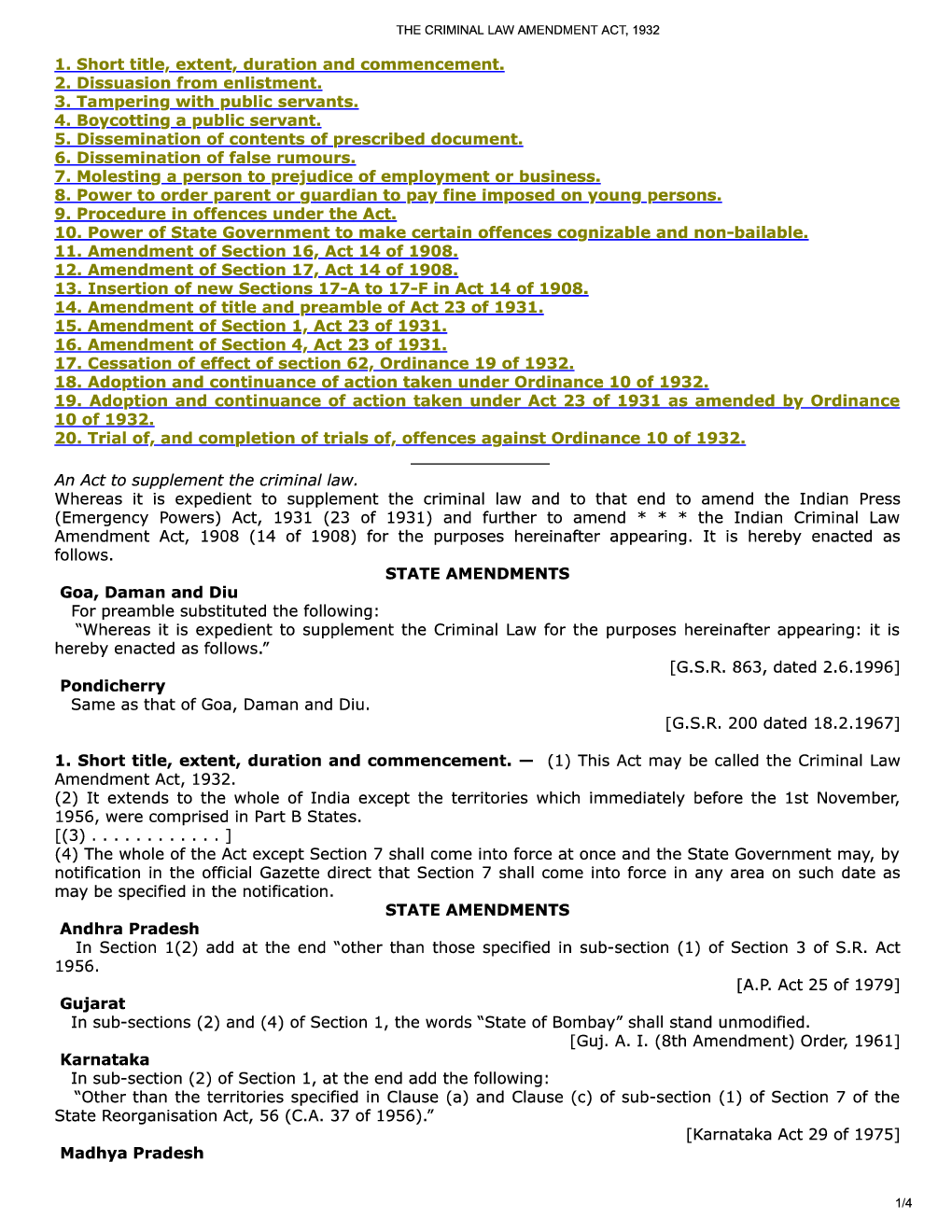 The Criminal Law Amendment Act, 1932 - Page 2