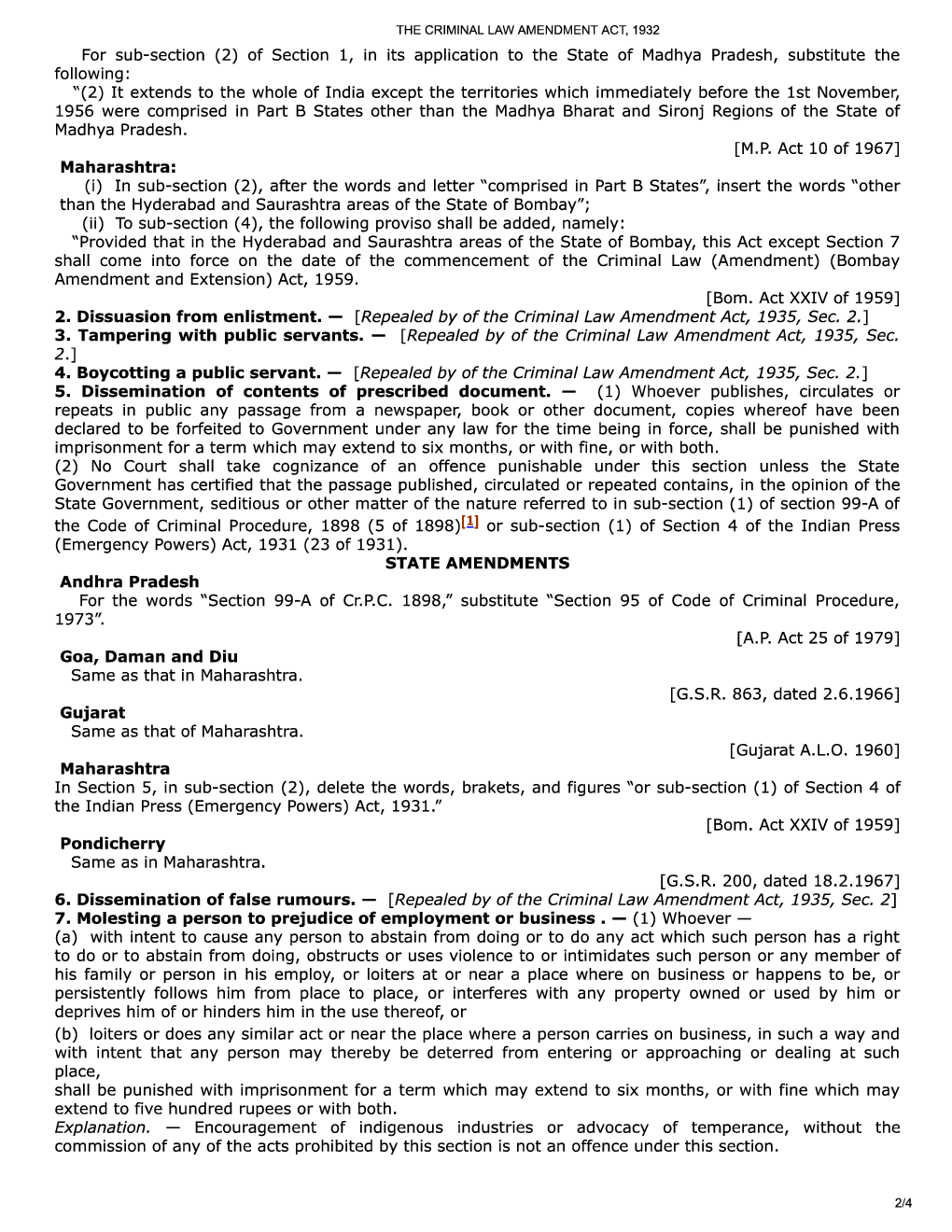 The Criminal Law Amendment Act, 1932 - Page 3