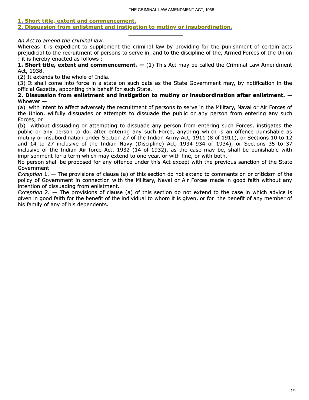 The Criminal Law Amendment Act, 1938 - Page 2