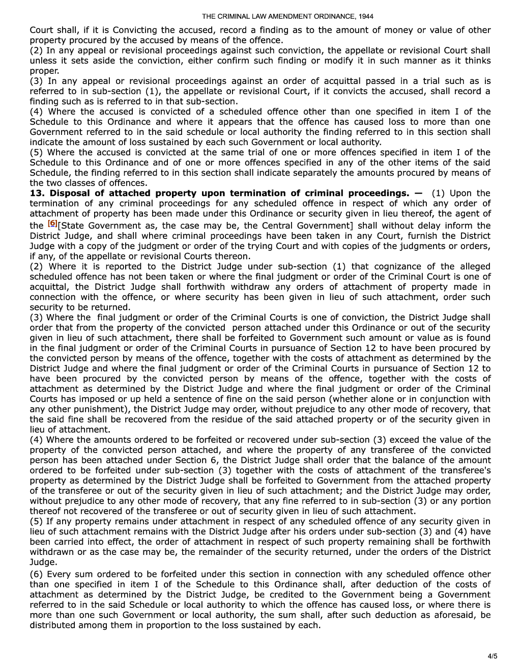 The Criminal Law Amendment Ordinance, 1944 - Page 5