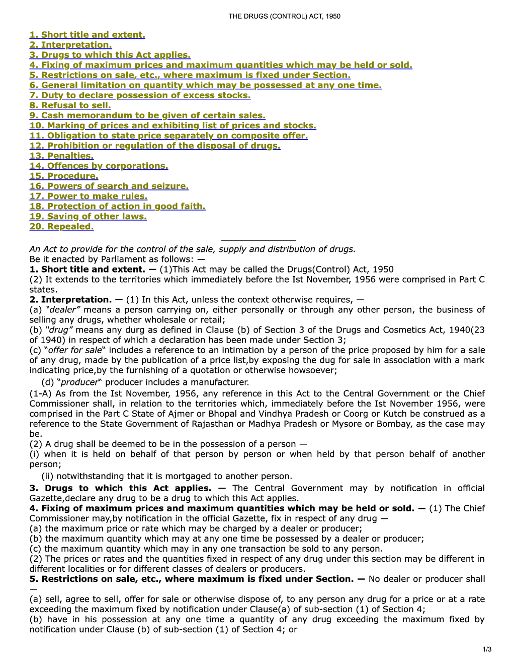 The Drugs (Control) Act, 1950 - Page 2