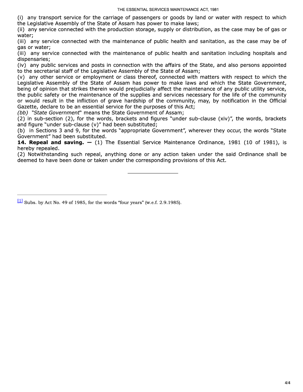The Essential Services Maintenance Act, 1981 - Page 5