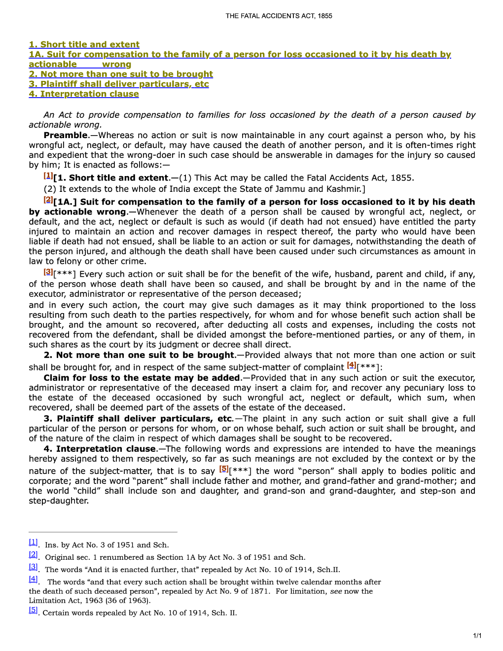 The Fatal Accidents Act, 1855 - Page 2