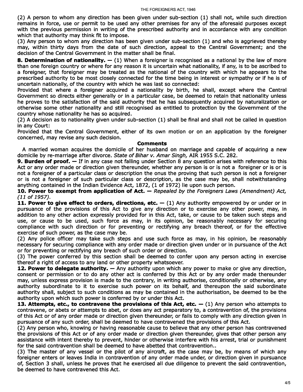 The Foreigners Act, 1946 - Page 5
