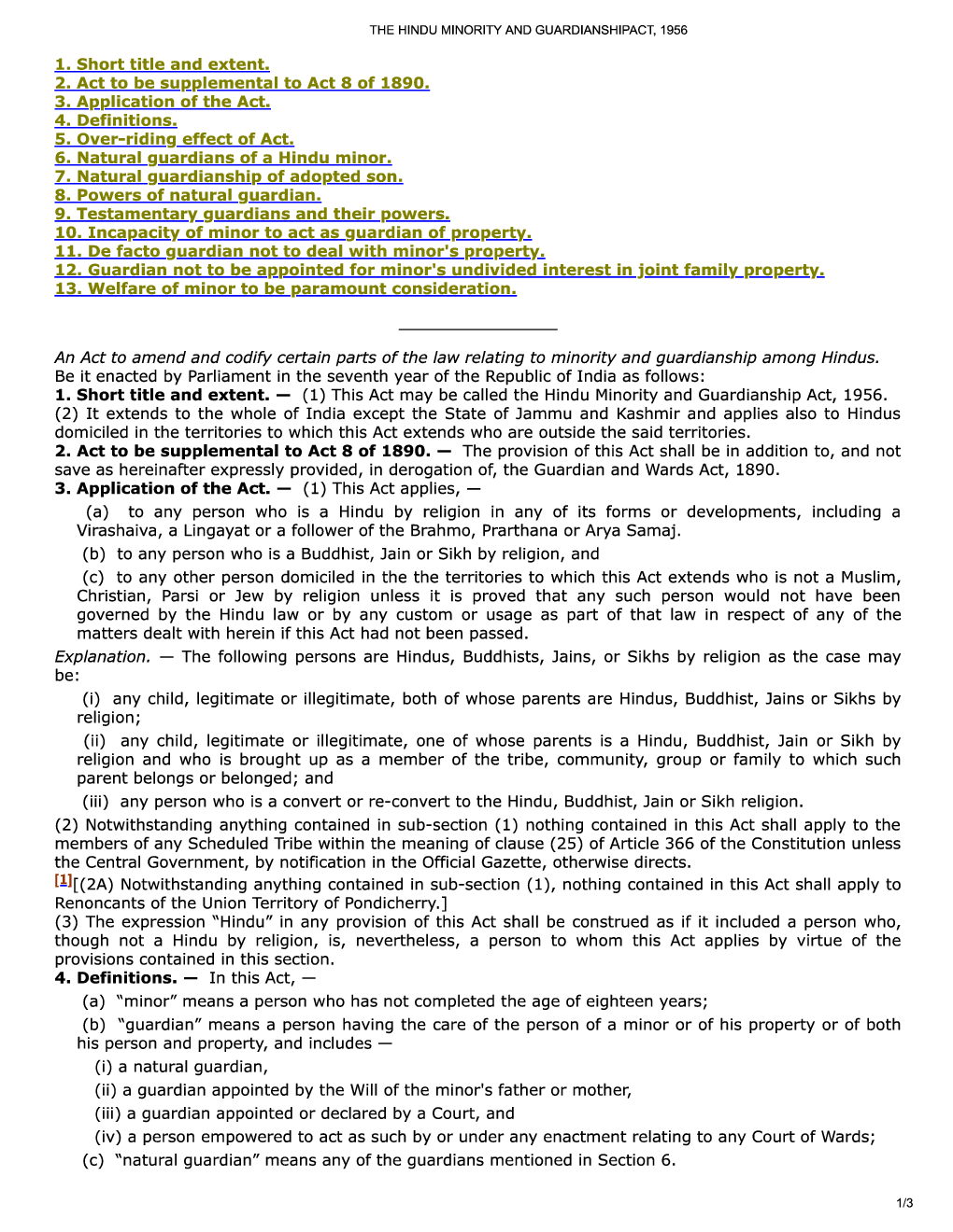 The Hindu Minority And Guardianship Act, 1956 - Page 2