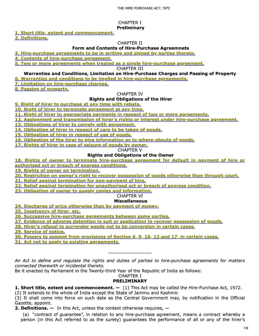 The Hire Purchase Act, 1972 - Page 2