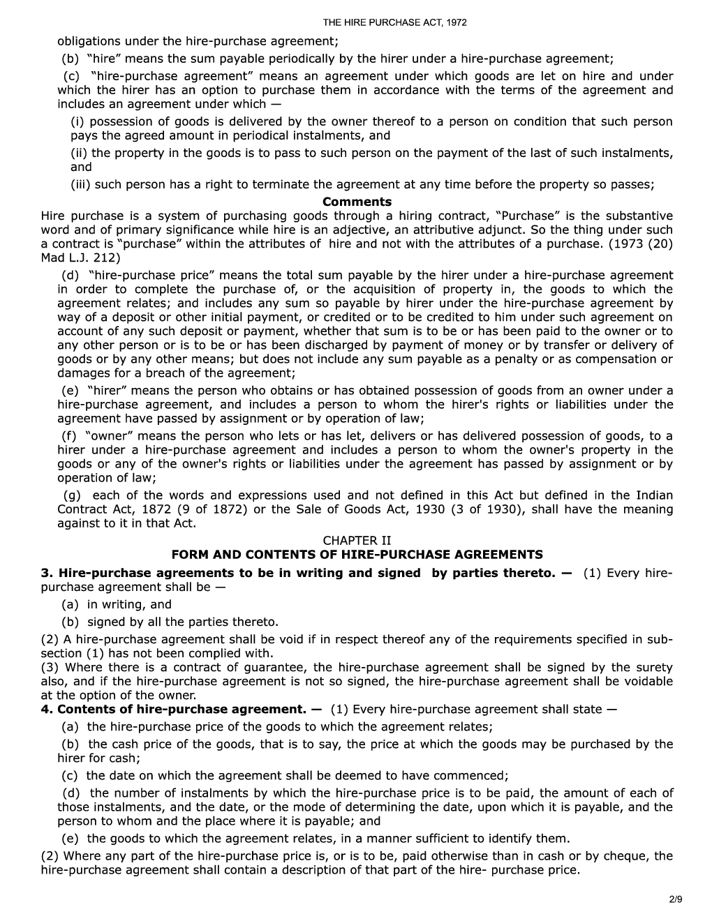 The Hire Purchase Act, 1972 - Page 3