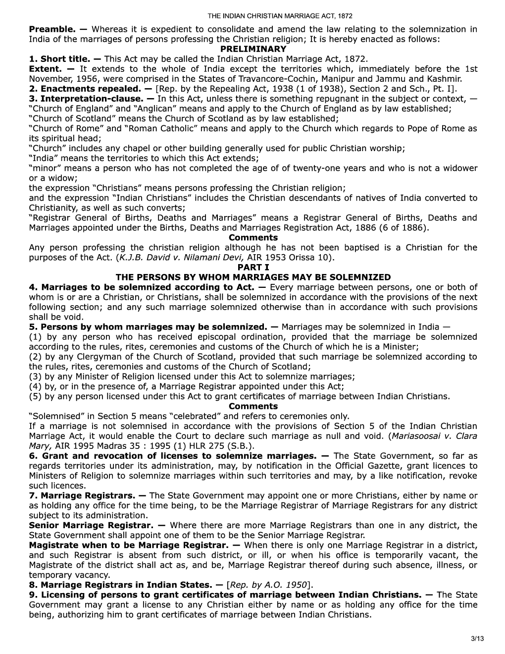 The Indian Christian Marriage Act, 1872 - Page 4