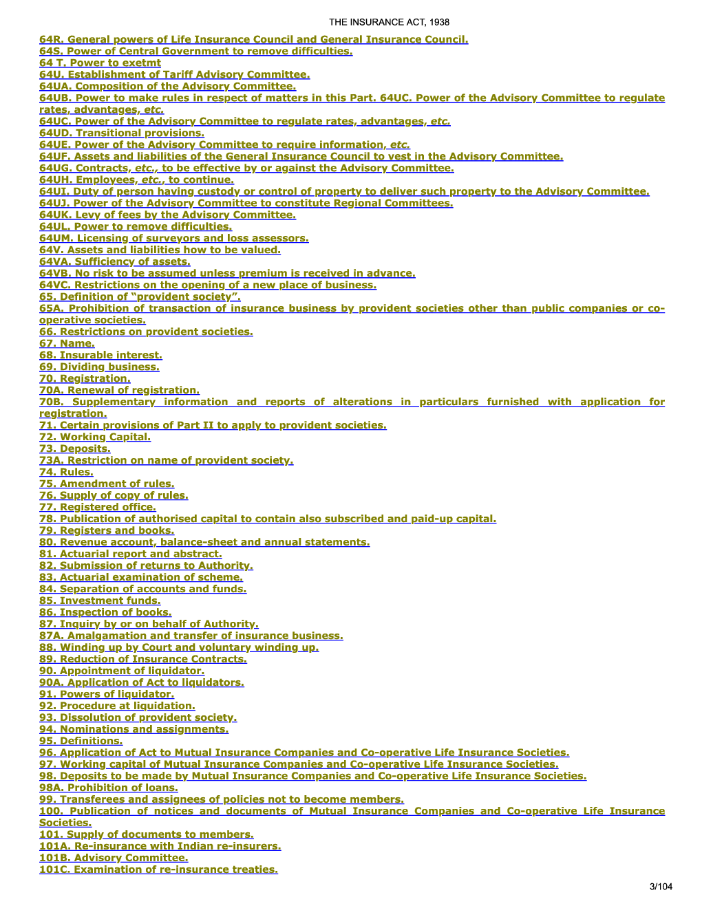 Download The Insurance Act, 1938 PDF Online by Panel Of