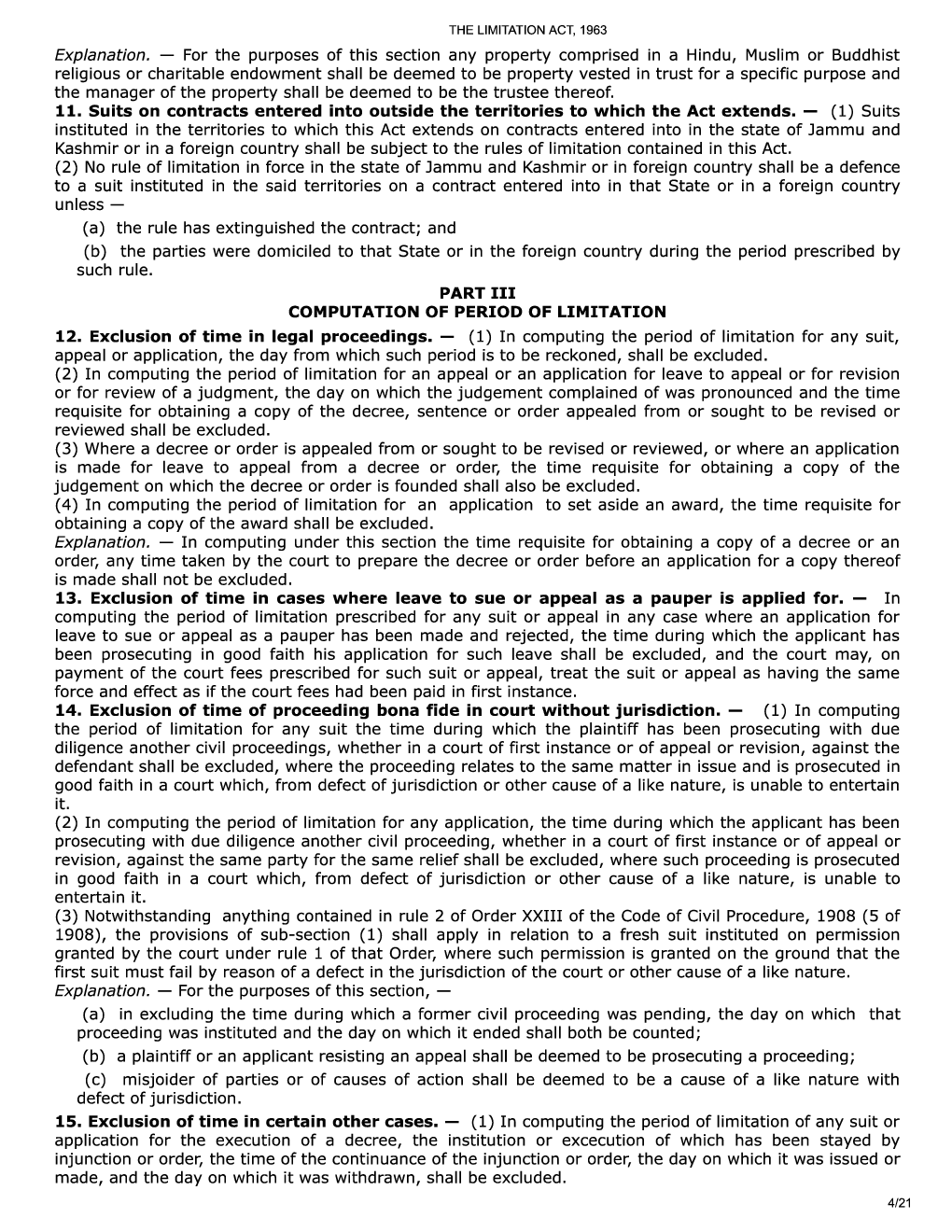 The Limitation Act, 1963 - Page 5