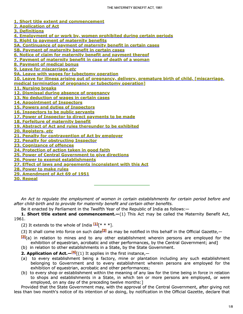 The Maternity Benefit Act, 1961 - Page 2