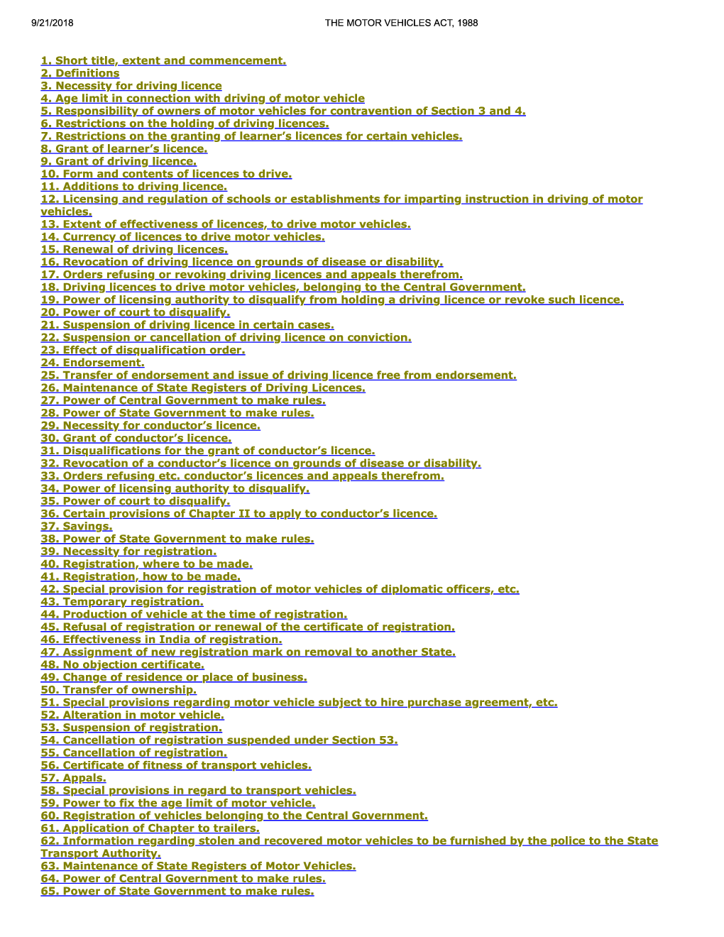 The Motor Vehicles Act, 1988 - Page 2