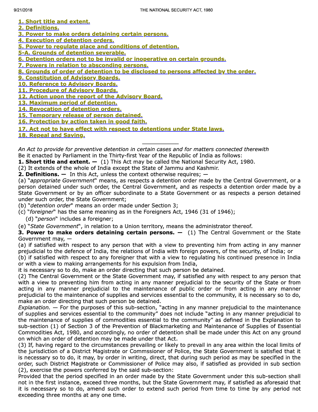 The National Security Act, 1980 - Page 2