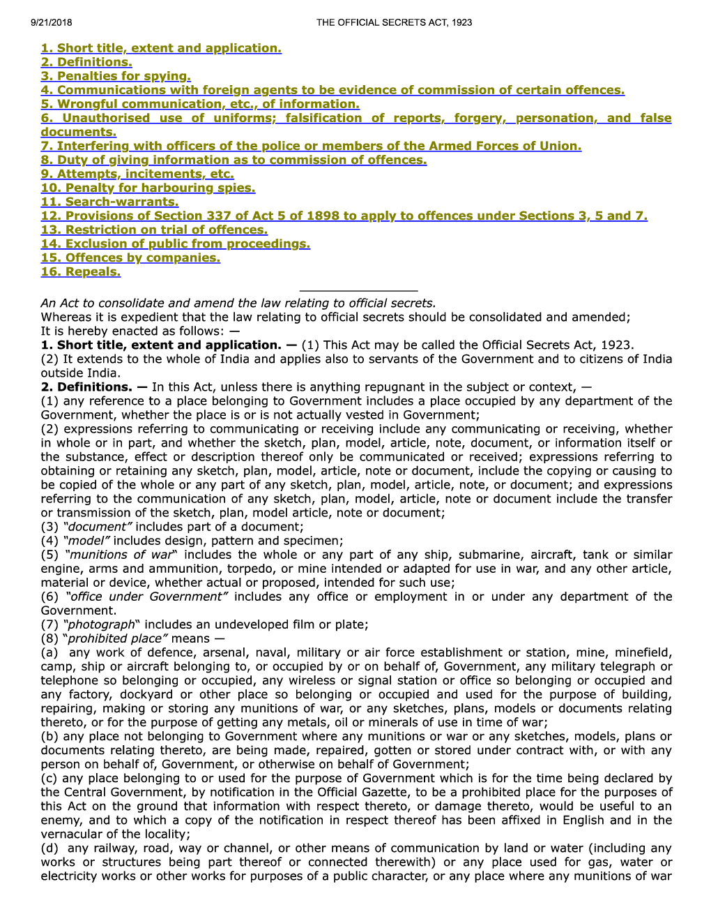 The Official Secrets Act, 1923 - Page 2