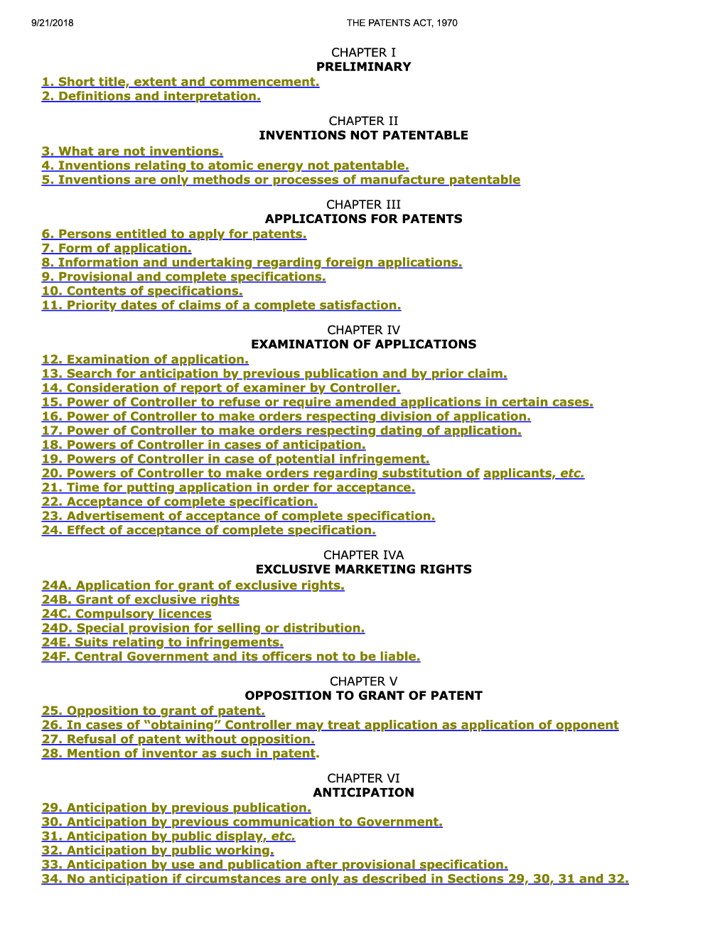 The Patents Act, 1970 - Page 2