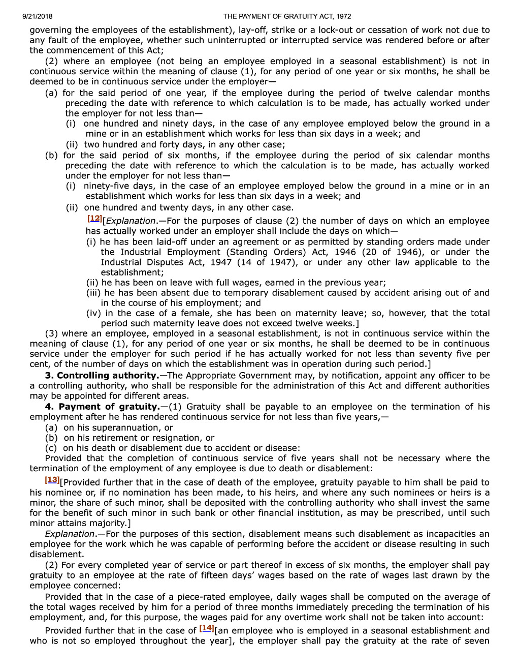 The Payment Of Gratuity Act, 1972 - Page 4