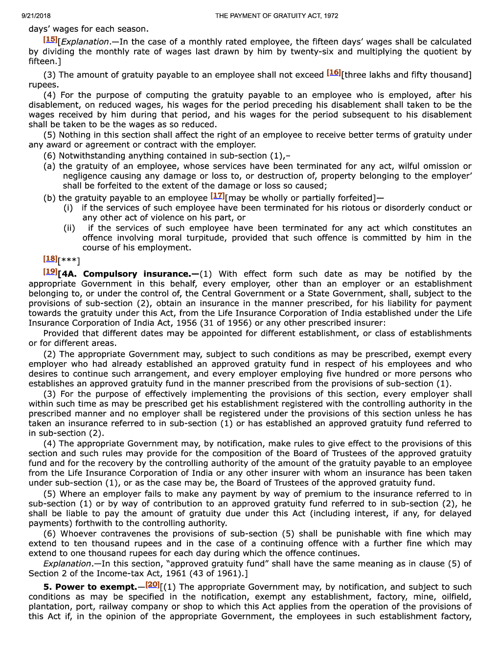 The Payment Of Gratuity Act, 1972 - Page 5