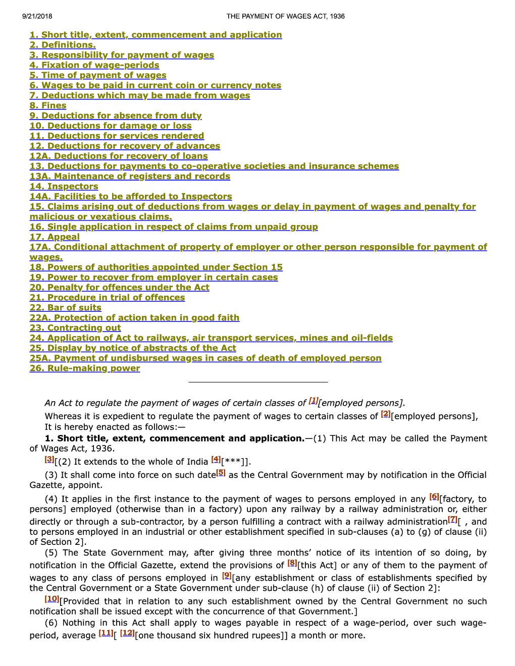 The Payment Of Wages Act, 1936 - Page 2