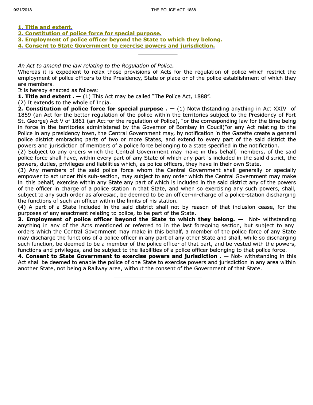 The Police Act, 1888 - Page 2