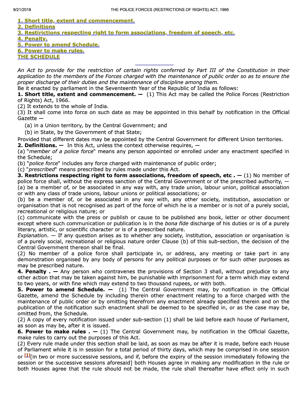 The Police Forces (Restrictions Of Rights) Act, 1966 - Page 2