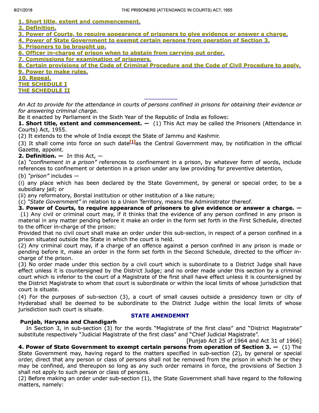 The Prisoners (Attendance In Courts) Act, 1955 - Page 2